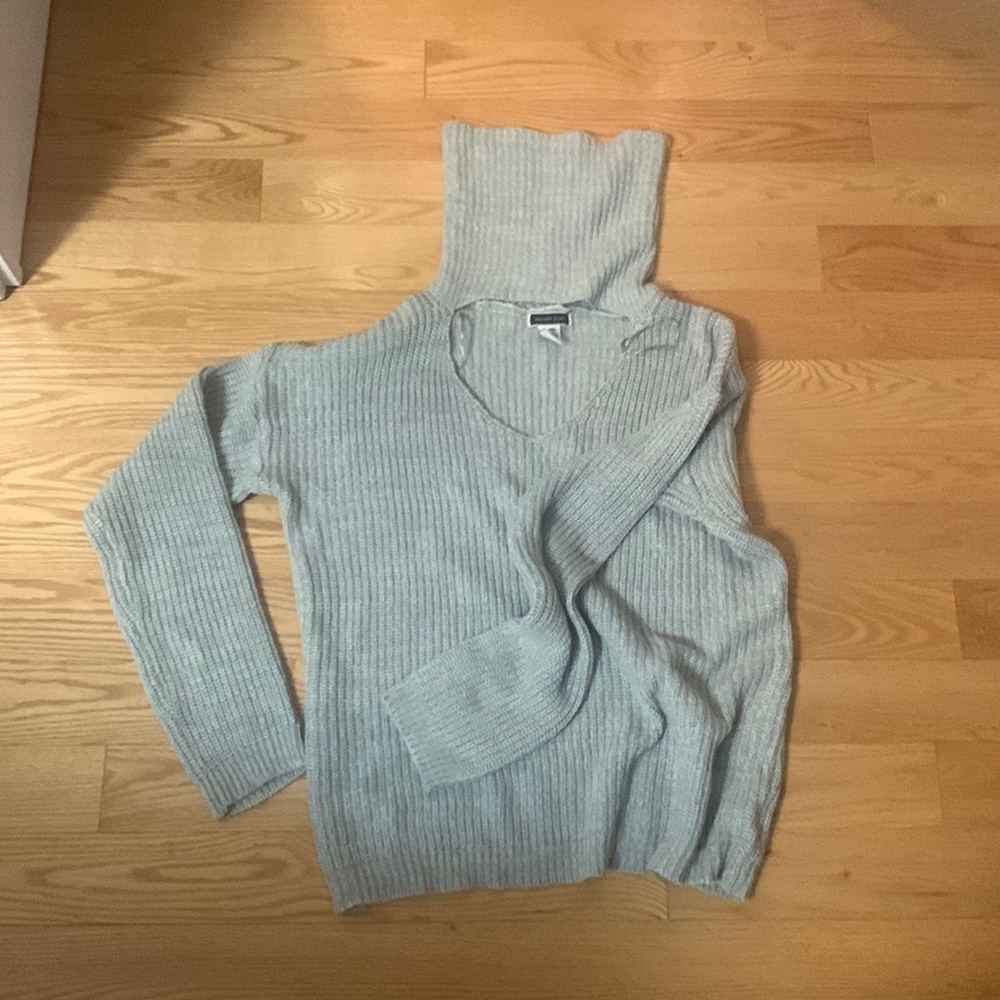 Grey turtle neck sweater